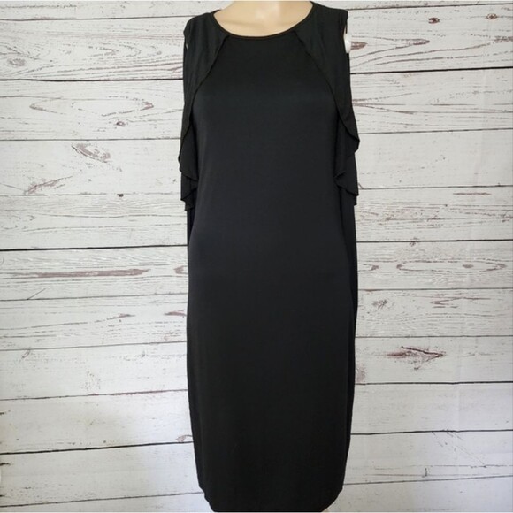 Three Dots Black Long Sleeve Dress Small NWT - Picture 2 of 5
